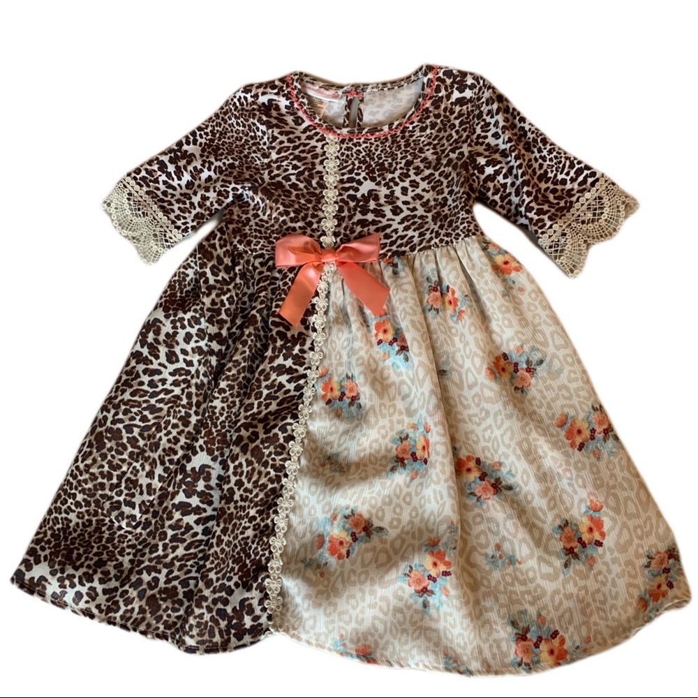 Leopard Print & Floral Dress